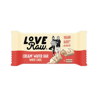 LoveRaw  Cre&amp;m Filled White Choc Wafer 45g 