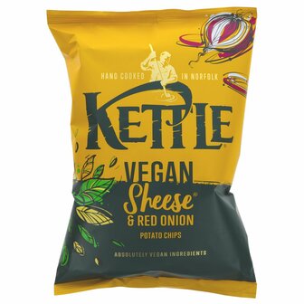 Kettle Chips Sheese &amp; Red Onion 130g *THT 16.08.2025*