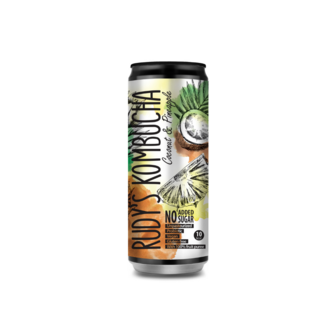 Rudy&#039;s Kombucha Passion Coconut &amp; Pineapple Kombucha 330ml