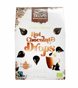 Belvas Chocolademelk druppels 120g 