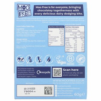 Moo Free Choccyy Easter Egg 60g
