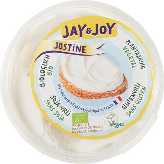 Jay &amp; Joy Plantaardig alternatief voor roomkaas Justine 125g