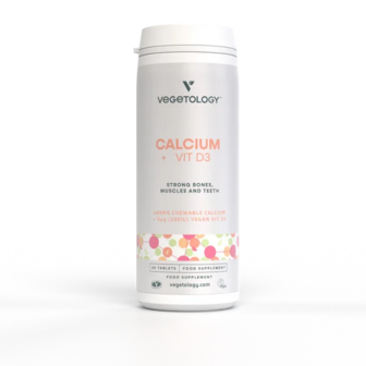 Vegetology Calcium + Vit D3 (200iu) 400mg 60 tabs