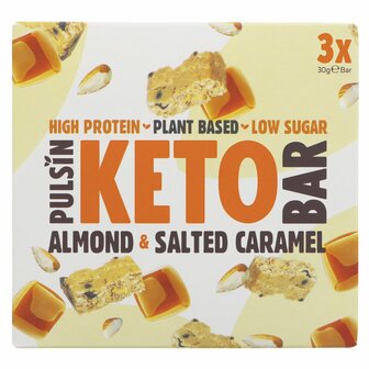 Pulsin&#039; Almond &amp; Caramel Keto Multi 3 x 30g