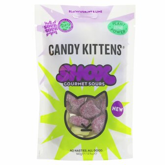 Candy Kittens Sour Shox Blackcurrent Lime 140g