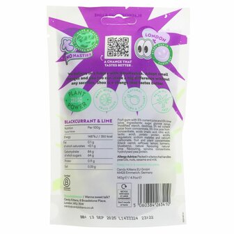 Candy Kittens Sour Shox Blackcurrent Lime 140g