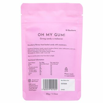 Oh My Gum! Strawberry Bonbons 32g