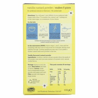Just Wholefoods Custard Powder 100g