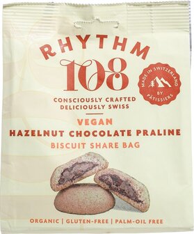 Rhythm 108 Chocoladekoekjes hazelnoot praline 135g