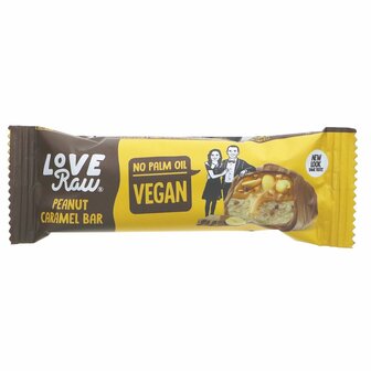 Loveraw Peanut Caramel Bar M:lk Choc 40g 