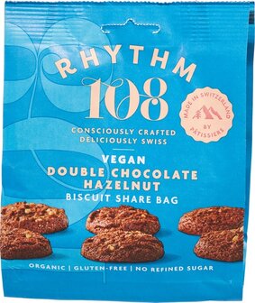 Rhythm 108 Double chocolate hazelnut biscuits 135g