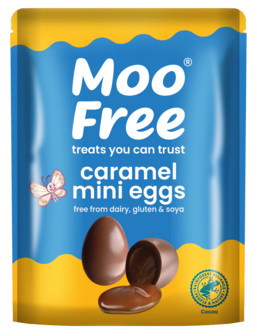 Moo Free Caramel Mini Eggs 84g