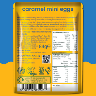 Moo Free Caramel Mini Eggs 84g