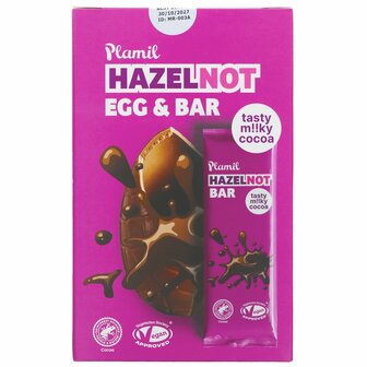 Plamil Hazelnot Egg &amp; Bar 125g