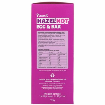 Plamil Hazelnot Egg &amp; Bar 125g