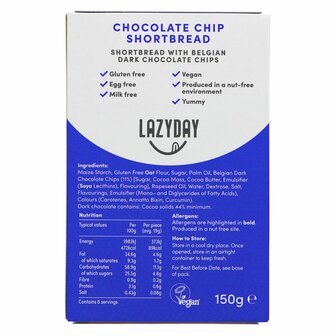 Lazy Day Chocolate Chip Shortbread 150g