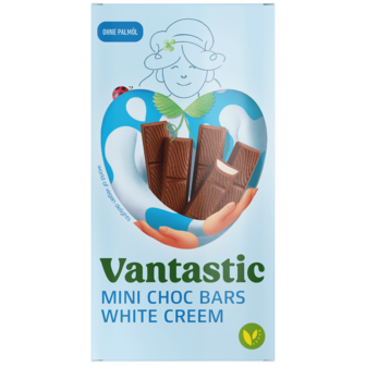 Vantastic Mini Chocoladerepen Witte Cr&egrave;me 100g