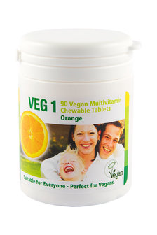 THE VEGAN SOCIETY VEG 1 multivitamin ORANGE 90 kauwtabletten  *THT FEB 2027*