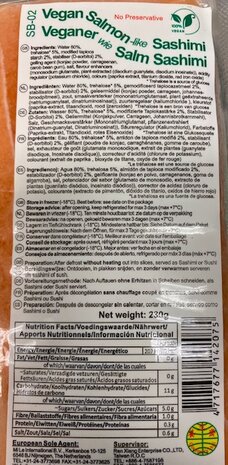 Vegourmet Vegan  Salmon-like Sashimi 230g *DIEPVRIESPRODUCT!!*