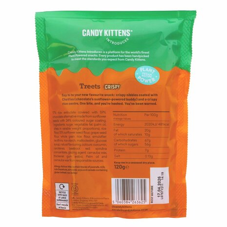 Candy Kittens Treets Crispy Choc Coated 120g
