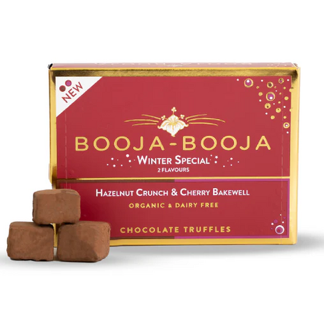 Booja Booja Winter Special - Hazelnut Crunch and Cherry Bakewell Eight Truffle Box 92g