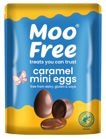 Moo Free Caramel Mini Eggs 84g