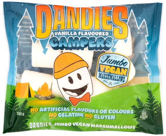 Dandies Vegan Vanilla Jumbo Campers 280g *BBD27.10.2026*