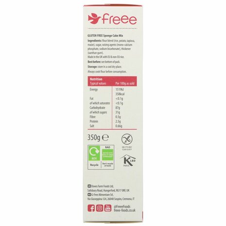 Doves Gluten Free Sponge Cake Mix 350g