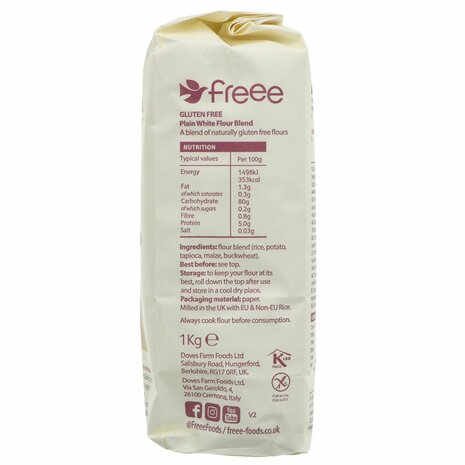 Doves Farm Gluten Free Plain White Flour 1kg