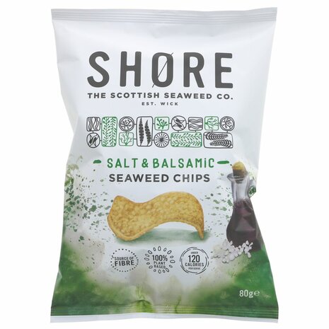 Shore Salted balsamic Seaweed Chips 80g