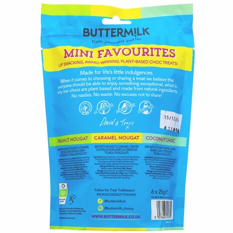 Buttermilk Chocolate Bars Selection Pack 6 x 25g