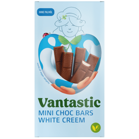 Vantastic Mini Chocoladerepen Witte Cr&egrave;me 100g