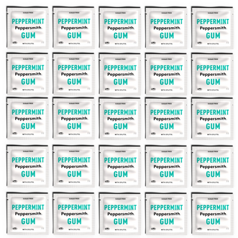 Peppersmith Pepermuntkauwgom 3 g zakjes x 1000 (2 stukken kauwgom)