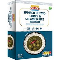 Ashoka Combo Meal - Spinach Potato Curry & Steamed Rice 250g