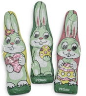 Vegan Chocolate Mini Easter Foil Wrapped Bunnies  10.5cm Easter Bunny
