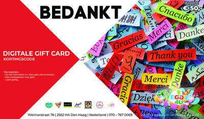 Veggie 4U Digitale Gift Card Bedankt € 25,-