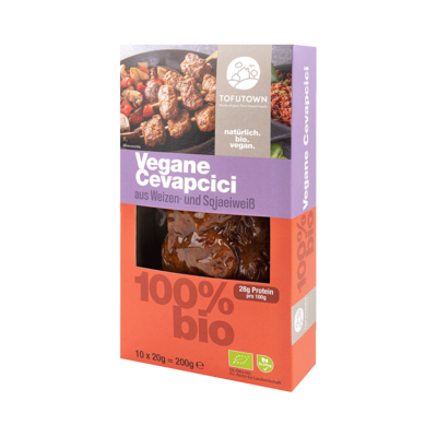 Tofutown Vegan cevapcici, bio, 200g