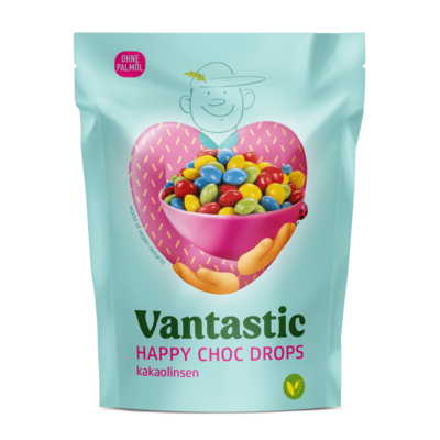 Vantastic Happy choc drops 125g