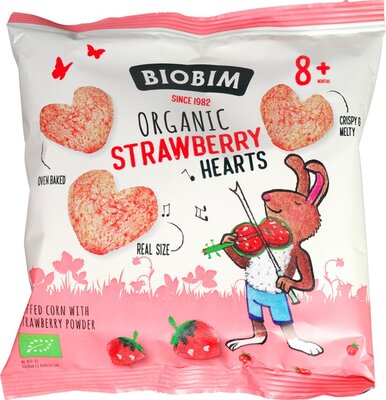 Biobim Aardbei hartjes 20g